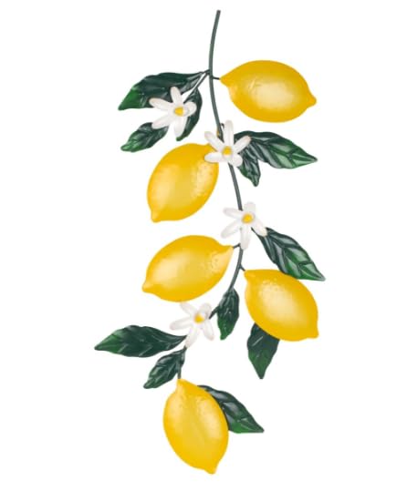 Branche de citronnier en métal pour déco de cuisine d'été