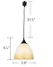 Kiven 3-Pack H-Type Track Light, Dimmable Track Pendant Lighting Fixtures, Bowl Glass Shade