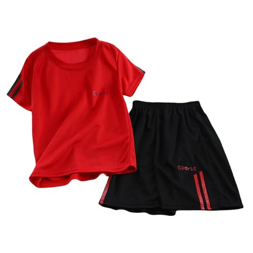 Genérico Camiseta deportiva de manga corta unisex para niños y bebés, primavera verano, ligera y muy funcional para el juego