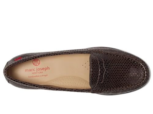 Image of Marc Joseph New York Women's East Village Loafers, Hickory Snake, 7.5, Medium