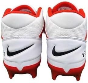 Nike Alpha Menace 4 Pro Mid Men's Football Cleats White Red Black FZ7702-100 Size 15 M US