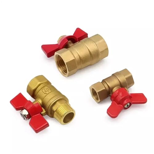 Válvula de bola mini BSP de latón 1/2 para regular flujo de agua gas y aceite 7