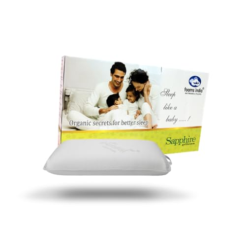 Foams India® Natural Latex Foam® Sapphire Pillow 24 x 14 x 5” Inch with Finished White Cover 1 Piece (B013Y9OKUY) Amazon Price History, Amazon Price Tracker