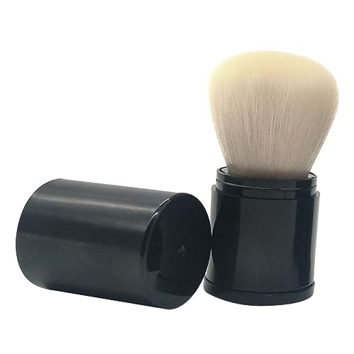 VINTORKY Brocha Para Rubor Portátil Telescópica Cerdas Blancas Suaves Para Mujer y Niña Uso Diario Kit De Pinceles Profesionales