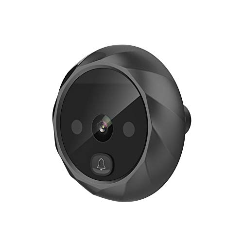 Espectador de la puerta digital de mirilla de la puerta timbre de la cámara de 2,4 pulgadas de pantalla LCD de soporte 90 grados de ángulo ancho Noche IR Visión Puerta Digital Monitoring Negro para Ho