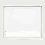 White Blackout Roller Blinds Thermal Blackout Material Metal Brackets & FIttings 25mm Roller Tube Easy Fit Child Safe Bedroom Office 240cm Width x 160cm Length