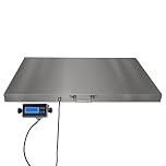Digital Vet Scales Heavy Duty Floor Weighing Scale 90 x 60cm Platform Hold Accumulation 300kg Pounds Kilograms Rechargeable Battery Mains Animal Livestock Pet Dog Cat Industrial Warehouse Parcel