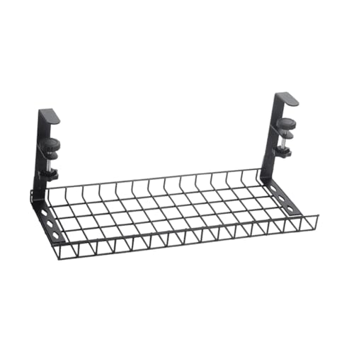 AsrMyjcx Cable Management Tray Cord Organizer Sturdy No Drill Cord Wire Organizer Box with Clamp for Office Kitchen Home Standing Desk