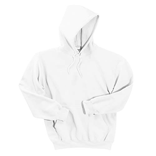 INK STITCH Gildan 12500 Blank Hoodies DryBlend Pullover Hooded Sweatshirts - White (M)