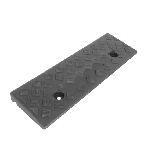 HEALEEP Rampa de Umbral Antideslizante de Plástico 3 CM Negra, Ligera, 1 Unidad, para Uso en Hogar y Garaje Acceso para Bicicletas y Vehículos