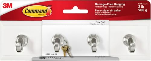 Image of Command HOM-18Q-ES Key Rail, 0, Quartz (Pack of 8)