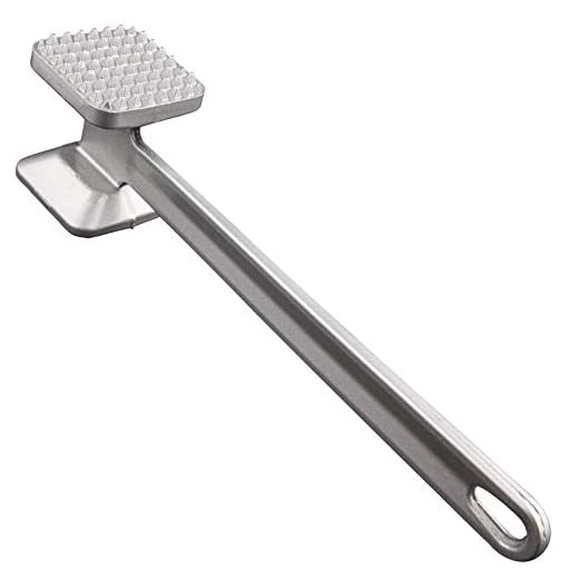 Lake Tian Meat Tenderizer Mallet Tool Hammer/Pounder, Aluminum for Tenderizing, Flattening & Pounding Venison, Pork, Veal, Lamb, Chicken, Steak, Turkey Poultry, Solid Metal Construction