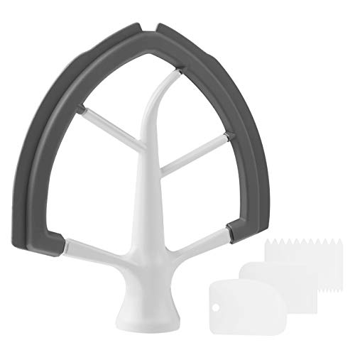 6 QT Flex Edge Beater Attachment for KitchenAid Bowl-Lift Stand Mixer, Flat Edge Beater for 6 Quart with Silicone Edges