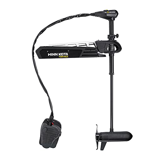 Minn Kota 1368660 Fortrex Freshwater Cable-steer Bow-Mount Trolling Motor with Heel-Toe Foot Control & Digital Maximizer, 80 lbs Thrust, 45 Shaft 
