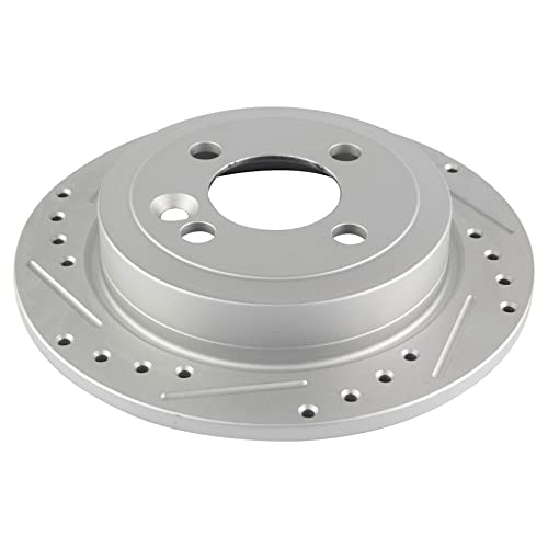 TRQ Front and Rear Brake Pad and Rotor Set Ceramic Coated Drilled Slotted Compatible with 2007-2015 Mini Cooper by TRQ - Image 9