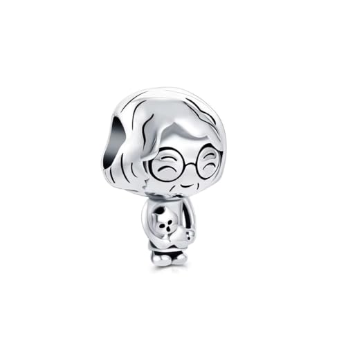 Charm della nonna con gatto, in argento sterling 925. Compatibile con bracciali Pandora, Pequeño, Argento sterling, Nessuna pietra preziosa