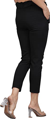 Image of Yash Gallery Women's Regular Fit Mid Rise Lycra Casual Stylish Trousers
