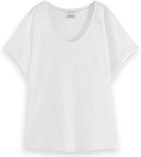 Scotch & Soda Unisex Scoop-Neck Ladder Tape T-Shirts SS