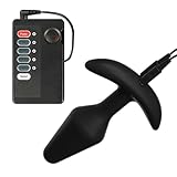 Elektro Schock Silikon Analplug Analdildos mit T-förmiger Sexuelle Elektrostimulation Butt Plug Prostata Massager G-Punkt Stimulator Analdilatator SM E-Stim BDSM Sex Spielzeug Für Männer Frauen(C)