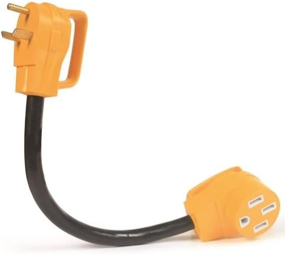 RV PowerGrip Electric Adapter, 30A Male to 50A Female, 18-In.