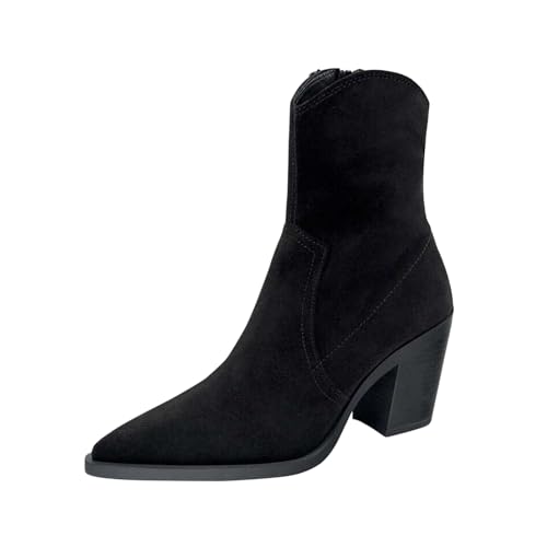 Bottes western décontractées bout fermé et talon haut