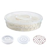 Stockage sécurisé à double couche : doté d'un design rond à double compartiment de 12 pouces avec un couvercle pliable scellé, il garde vos pâtisseries fraîches et protégées des dommages externes pendant le transport ou le stockage au réfrigérateur et au four pour une utilisation polyvalente.