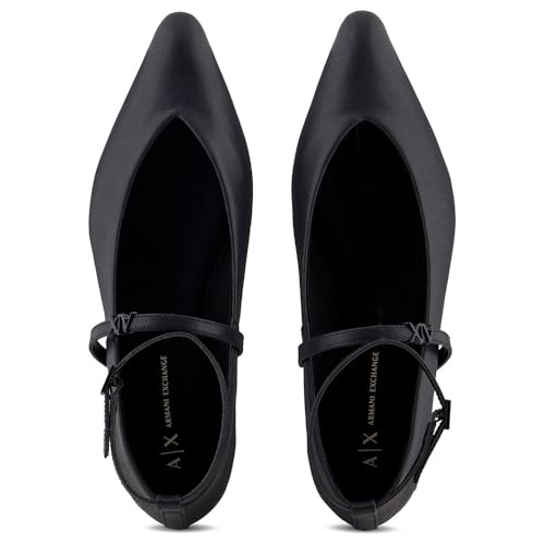Armani Exchange Miriam, Woman Ballet Flat, Black, - Image 3