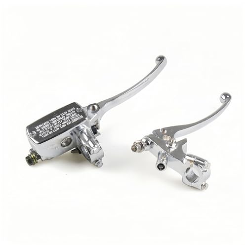 Poignée d'embrayage de moto 22mm argent avec commande de frein hydraulique