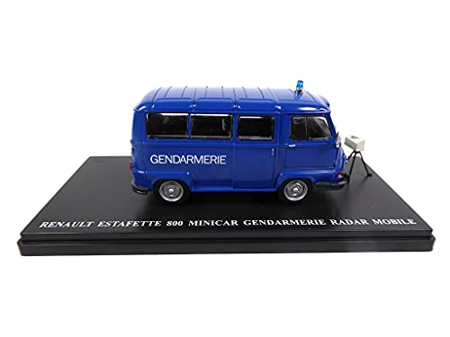 OPO 10 - Utilitaire 1:43 Compatible avec Renault Estafette 800 Minicar Gendarmerie + Radar Mobile (UTR11)