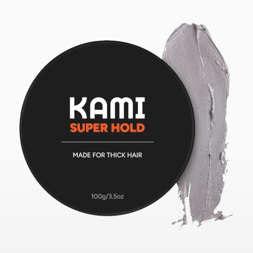 Kami Hair Clay for Men - Strong Hold, Matte Finish for Thick Hair, Long-Lasting Styling Clay for Texture, Volume, & All-Day Control -Hair Care Product