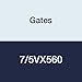 Gates 7/5VX560 Super HC Molded Notch Powerband Belt, 5VX Section, 4-3/8" Overall Width, 35/64" Height, 56.0" Belt Outside Circumference