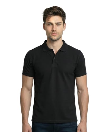 Image of Scott International Cotton Polo T Shirt | Collar Half Sleeves Plain T-Shirt | Tshirt for Men Stylish | Casual Tee for Office, Sports, Gym & Everyday Comfort | Men's Breathable All-Season Tshirt
