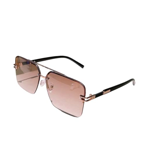 Lunettes de soleil sans monture pour femme style vintage avec verres dégradés élégants