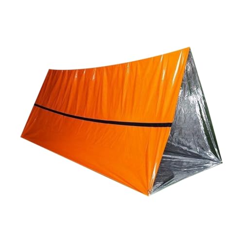 Bloepum Emergency Tent Outdoor Survival Blanket Survival Blanket Insulation Blanket Simple Tent Orange Tent+Bag with Whistle