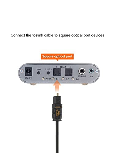 CableCreation Optical Digital Audio Cable, Slim Fiber Optic Toslink Gold Plated Optical S/PDIF 1M 3FT Cord for Home Theater, Sound Bar, PlayStation, TV, PS4, Xbox, Game Console, Black