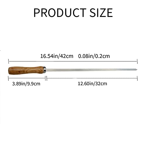 Brochetas de acero inoxidable con diseño plano reutilizable y funda textil 7