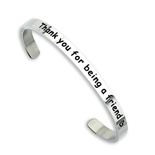 Ahaeth Best Friend Bracelet Friendship Bangle Best Friend Jewelry for Women Best Friend Cuff BFF Sister Classmate Birthday Jewelry Friend Appreciation Gift Bracelet for Best Friends
