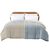 Modern Threads Down Alternative Reversible Comforter Beige/Light Blue King
