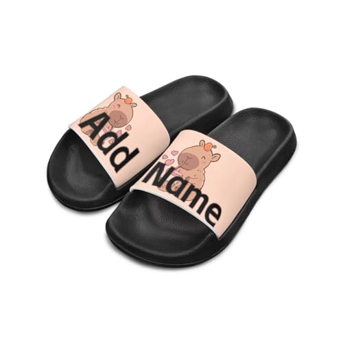 Image of Unisex Slides for Girls Boys Comfortable Slippers Slides Non-slip Shower Shoes House Fashion Thick for Indoor & Outdoor Gifts