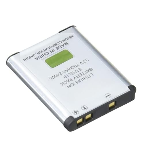 Image of Rechargeable Camera Battery Compatible with Nikon EN-EL19 | 3.7V 700mAh 2.6Wh Li-Ion Replacement Battery for Nikon Digital Cameras | Reliable Power Backup