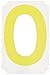Brady 5060-O, Quik-Align Labels, 2" Height, Yellow, Legend "O" (10 per Package)