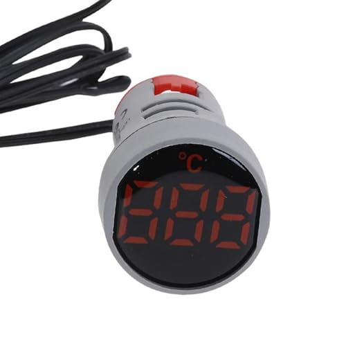 Thermomètre numérique AC 50-380V indicateur rond rouge 22mm