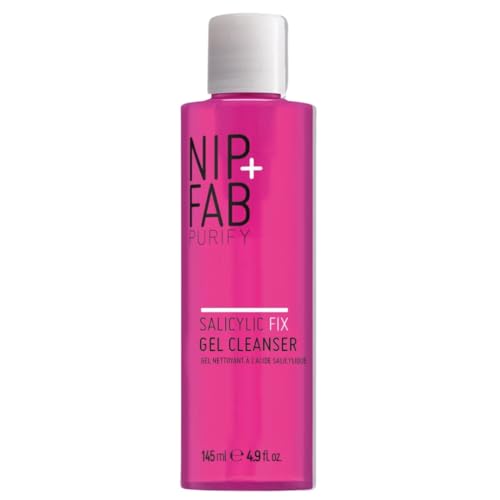 Nip + Fab Salicylic Fix Gel Face Cleanser with Niacinamide and Allantoin, Hydrating BHA Facial Cleansing Face Wash, Salicylic Cleaner, Antioxidants 4.9 Fl Oz