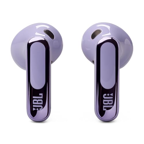 Image of JBL Live Flex 3 Wireless Earbud Headphones with Bluetooth, 50 Hours Battery Life, True Adaptive Noise Cancelling and High Resolution JBL Signature Sound, IP54 Waterproof, with Earplugs, Purple