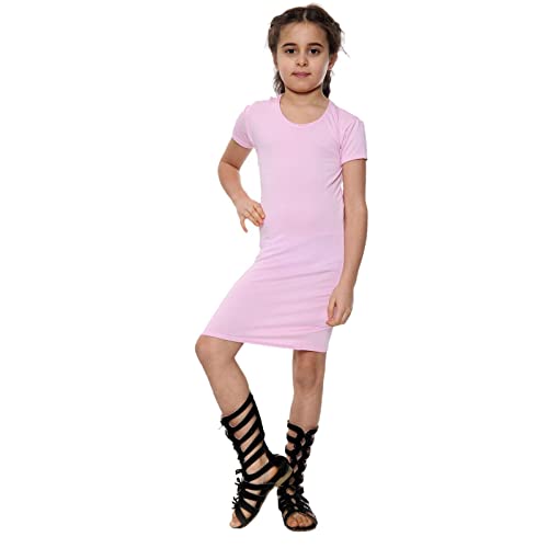 Mini vestido liso elástico para niñas que evita rozaduras en las fiestas
