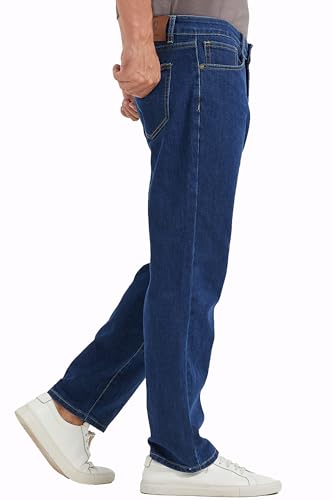 Pearl snap Men's Cowboy Jean Regular Straight Leg for Men 5-Pocket Free Stretch Jeans2