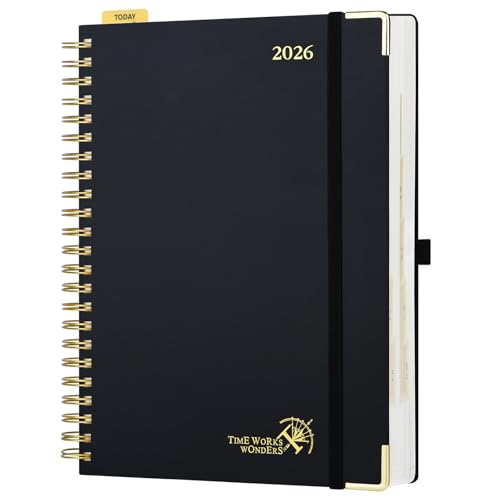 POPRUN Agenda 2026 Giornaliera Spirale A4, 22 x 30,5cm, Copertina