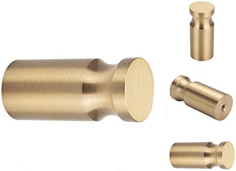 YANGQIHOME Pack of 4, Solid Gold Brass Coat Hooks Wall Hanger Mounted Bathroom Hook Kitchenware Organizer Lavatory,Clothing Store, Hotel, Cafe,Hat,Towel,Heavy Duty Contemporary Decorative (Concave)