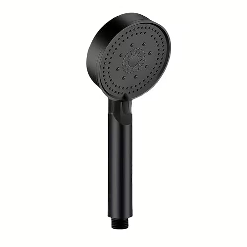 Turbo Duş Başlığı, Yüksek Basınçlı El Duşu, 5 Fonksiyonlu Duş Başlığı (Siyah)
