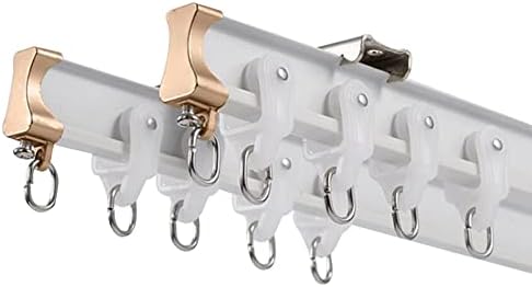 Flexible Double Rods Curtain Track System - Bendable Ceiling or Wall Mount, Ideal for Living Room & Bedroom, 5m/16.4ft, Easy Installation, Perfect for RV & Home Décor
